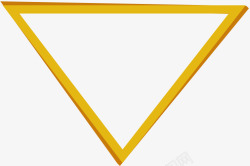 卡通金黄色活动促销三角形素材