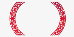 简约民族风火焰红双环拱高清图片