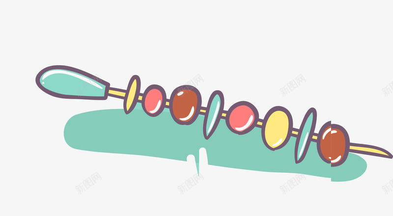 肉串png免抠素材_新图网 https://ixintu.com 卡通食物 扁平化食物 矢量食物 简洁食物 肉串 食物 食物png