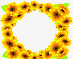 太阳相框花卉相框高清图片