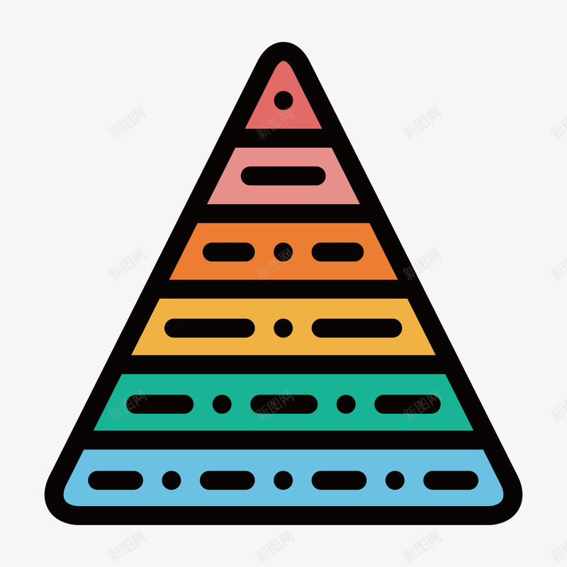 彩色手绘圆角三角形元素图标png_新图网 https://ixintu.com 三角形 光泽 卡通图标 圆角 彩色 手绘 点状