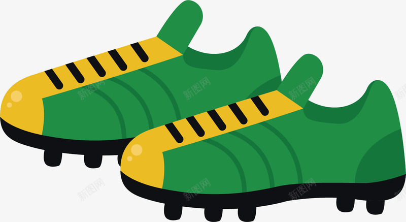 绿色的球鞋矢量图ai免抠素材_新图网 https://ixintu.com 儿童 卡通 手绘 服饰 球鞋 绿色 运动 矢量图