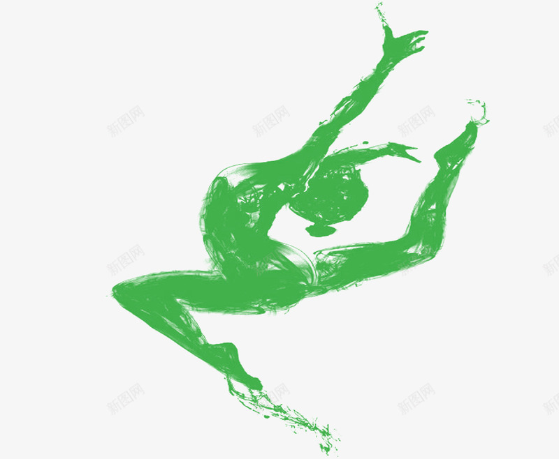 手绘运动人物png免抠素材_新图网 https://ixintu.com 人物 女子 手绘 抽象 跳舞 运动