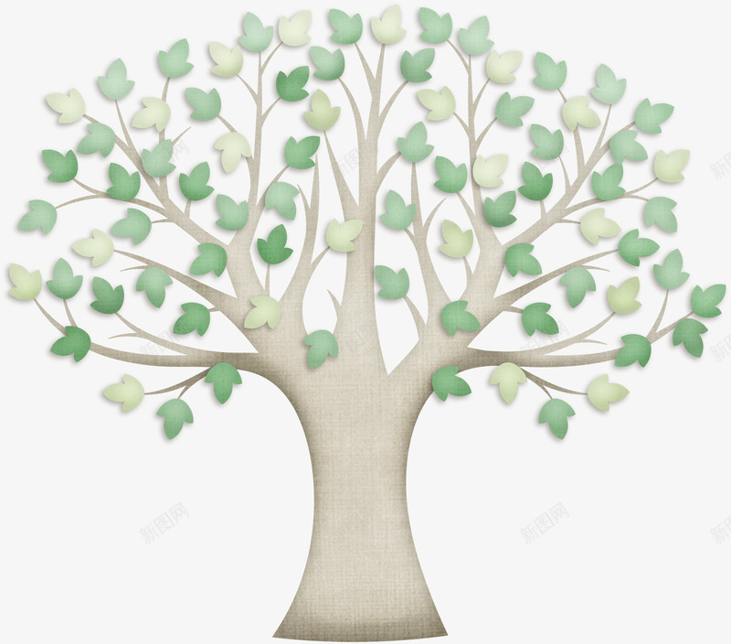 树png免抠素材_新图网 https://ixintu.com 大树 手绘 树 树叶 树干 树木 树枝 植物 装饰树