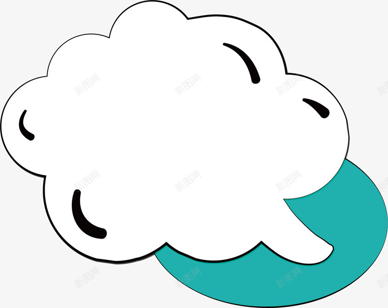 创意云朵对话框矢量图ai免抠素材_新图网 https://ixintu.com 云朵 创意 卡通 蓝色 设计 矢量图