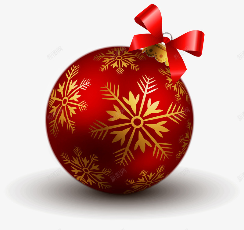 圣诞节礼物装饰球png免抠素材_新图网 https://ixintu.com 圣诞节 礼物 红球 装饰球