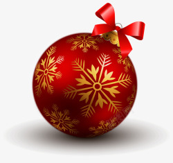 红球圣诞节礼物装饰球高清图片