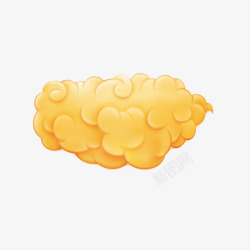 漂浮纯色彩蛋金色白云高清图片