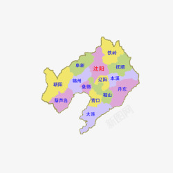 辽宁城市地图素材