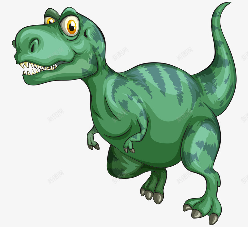 卡通手绘绿色可爱恐龙png免抠素材_新图网 https://ixintu.com 卡通的动物 可爱的恐龙 手绘的恐龙 绿色的恐龙