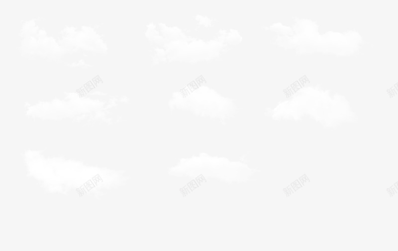 灰色背景透明云朵png免抠素材_新图网 https://ixintu.com 云朵 灰色 背景 透明