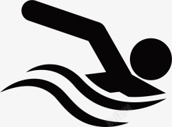 游泳符号黑人游泳矢量图图标高清图片