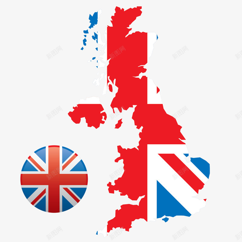 简约欧美地图英国地理图png免抠素材_新图网 https://ixintu.com 不列颠帝国 位置 地理 广告设计 欧美 欧美地图 简约 英国