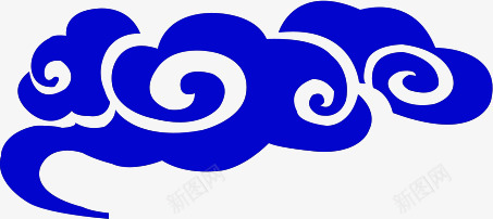 蓝色卡通创意云朵装饰png免抠素材_新图网 https://ixintu.com 云朵 创意 卡通 蓝色 装饰