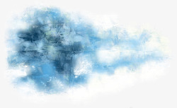 创意合成蓝色的云朵烟雾素材