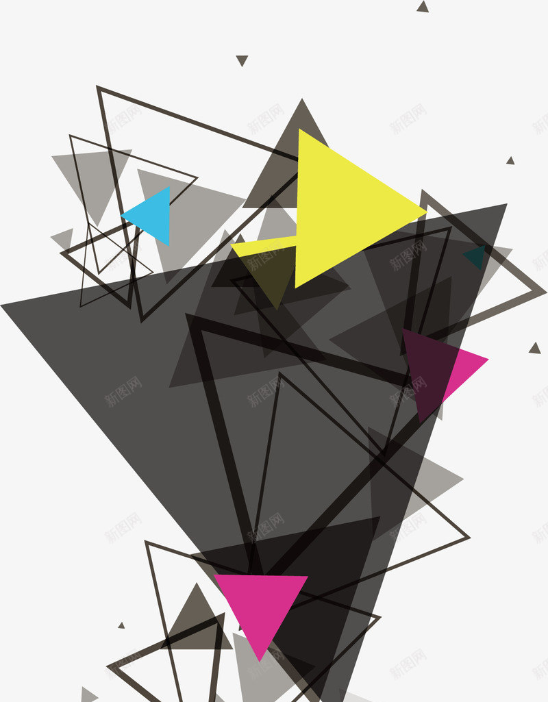 三角形几何png免抠素材_新图网 https://ixintu.com 三角形几何 主题背景 几何 几何主题背景