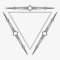 三角形简约边框素材