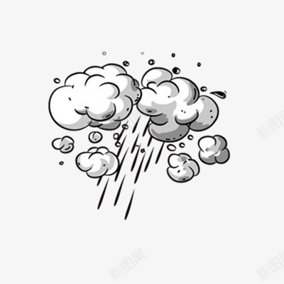 卡通漫画风云朵下雨png免抠素材_新图网 https://ixintu.com 下雨 下雨动画 云朵 卡通 漫画 阴雨天气