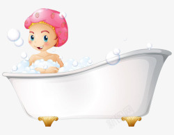 宝宝浴盆美女宝宝洗澡高清图片