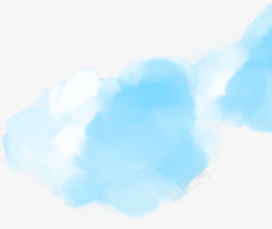 水墨白云透明背景白云素材