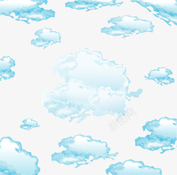蓝色天空云朵素材