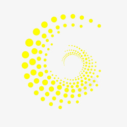 黄色圆点形状素材