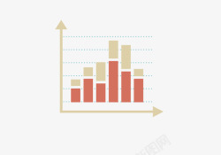 简洁柱状图PPT元素高清图片