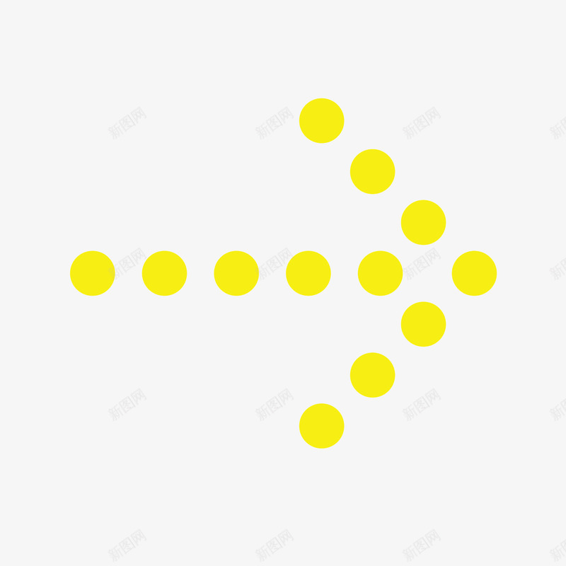 黄色圆点箭头箭号矢量图ai免抠素材_新图网 https://ixintu.com 圆点 箭号 箭头 黄色 矢量图