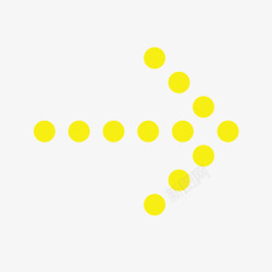黄色圆点箭头箭号矢量图素材