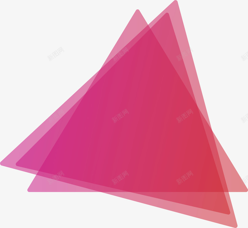 粉红色几何三角形矢量图ai免抠素材_新图网 https://ixintu.com 三角 三角形 三角边框 矢量png 粉红三角 粉红色 矢量图
