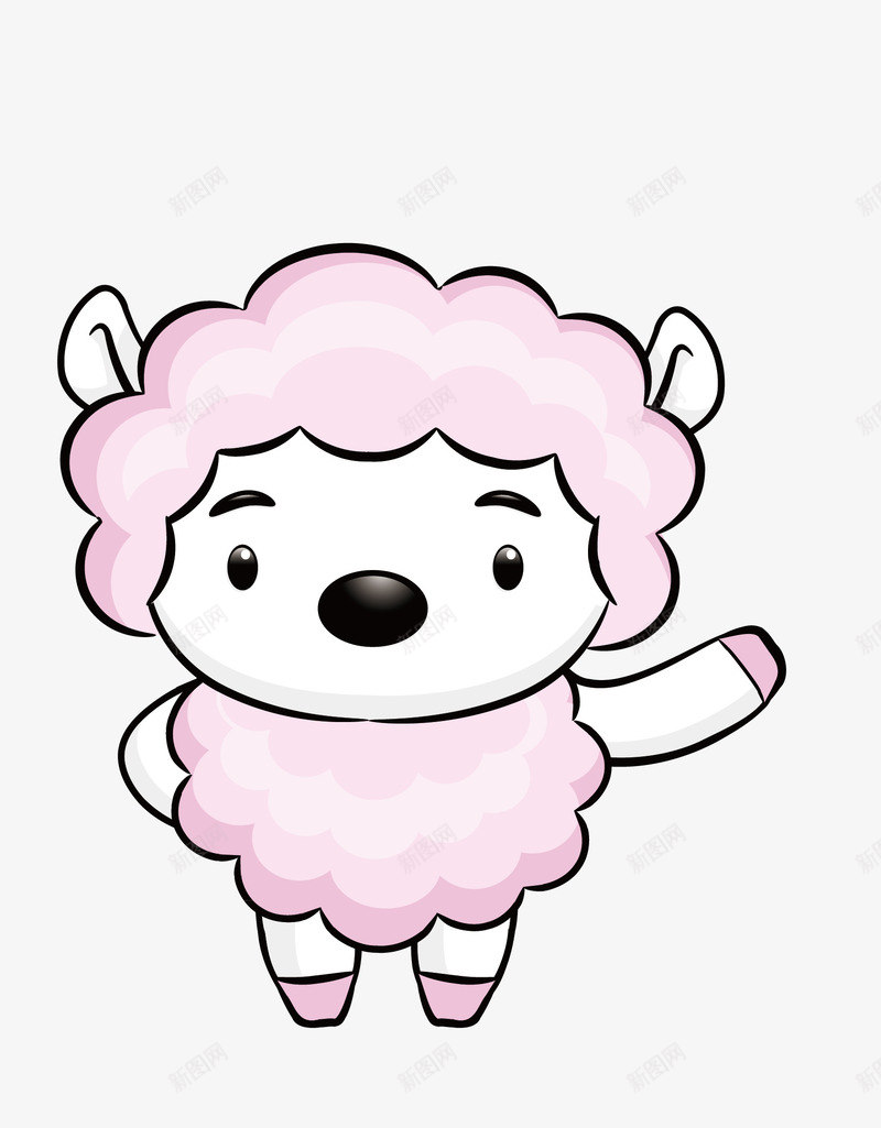 卡通羊png免抠素材_新图网 https://ixintu.com 动物羊 卡通羊 喜洋洋 站立的羊 羊