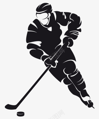 卡通冰球运动员矢量图图标图标