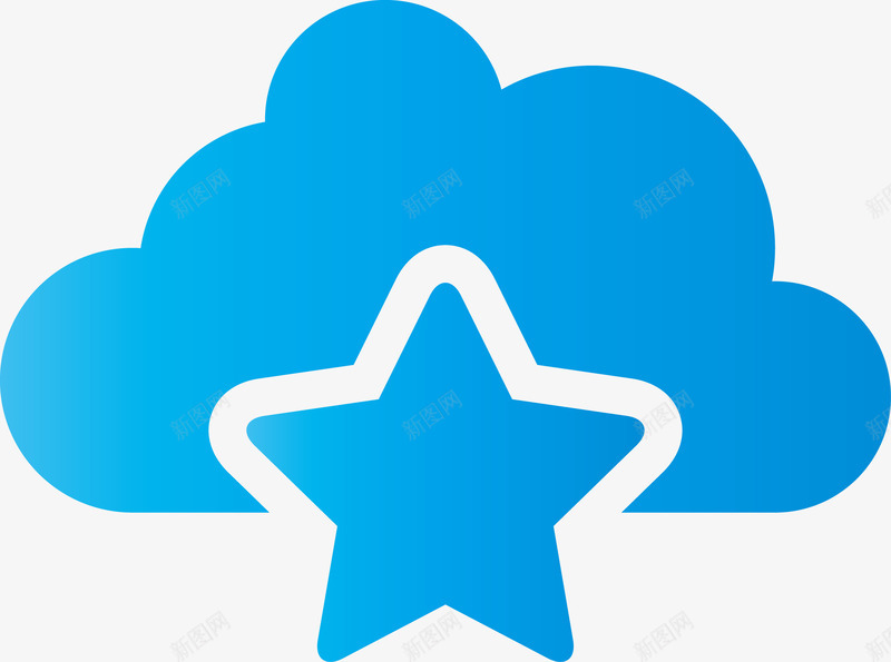 蓝色云朵五角星图标png_新图网 https://ixintu.com LOGO设计 云 云logo 云朵 云朵LOGO 云朵logo 五角星 企业商标 创意云朵 图标 矢量云朵 精美云朵 蓝色
