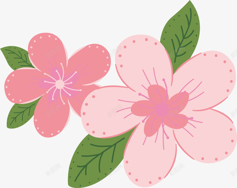 创意樱花花朵矢量图ai免抠素材_新图网 https://ixintu.com 卡通 春季花朵 樱花 粉色 花朵 花朵设计 矢量图