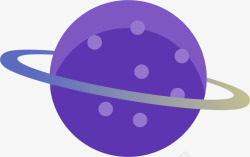 紫色圆点卡通星球素材