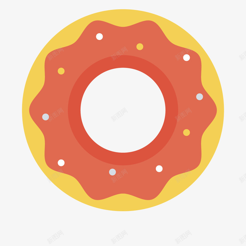 彩色甜圈矢量图ai免抠素材_新图网 https://ixintu.com 圆弧 圆点 平面 彩色 甜品 甜圈 设计 矢量图