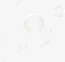 白色简洁创意气泡液体素材