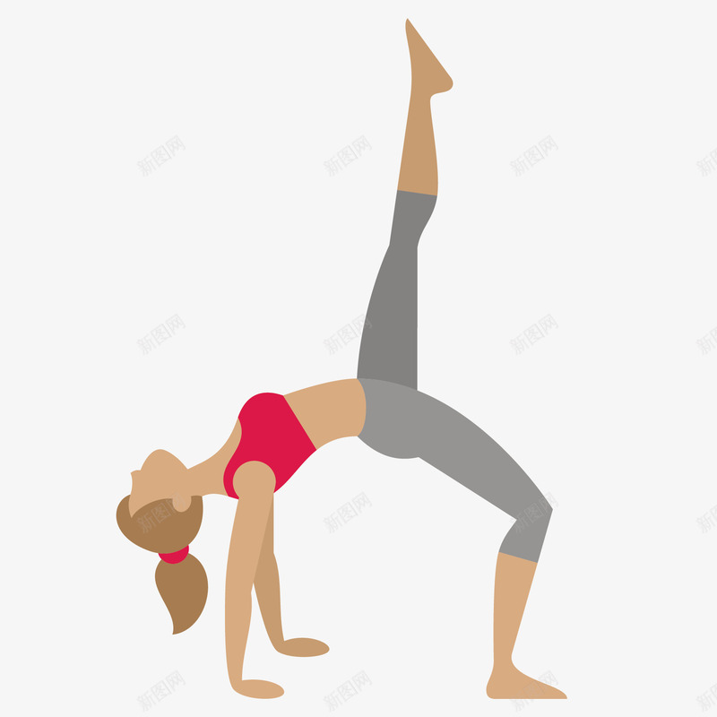 运动美女png免抠素材_新图网 https://ixintu.com 健身操 瑜珈美女 美女 运动元素 运动美女