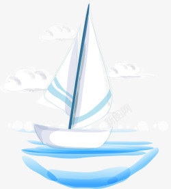船帆手绘船帆矢量图高清图片