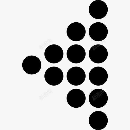 左箭头的三角形状的点模式图标png_新图网 https://ixintu.com 三角形 业务包 左箭头 星罗棋布 格局 点 箭头