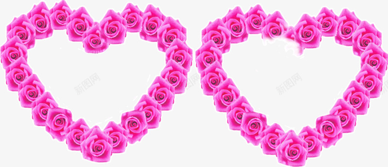 两个玫瑰花环png免抠素材_新图网 https://ixintu.com 两个 玫瑰 花环