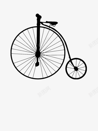 简洁自行车png免抠素材_新图网 https://ixintu.com 卡通 简洁 自行车 轮子 黑白