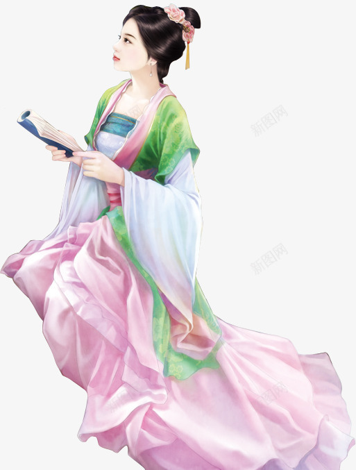 古典美人png免抠素材_新图网 https://ixintu.com 中国风 人像 古典 美人 美女