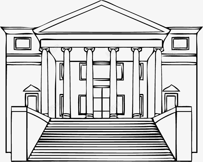 手绘欧美建筑png免抠素材_新图网 https://ixintu.com 建筑 手绘 欧美