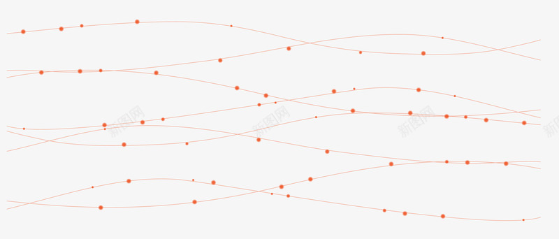 橙色圆点线条效果元素png免抠素材_新图网 https://ixintu.com 免抠PNG 圆点 效果元素 橙色 线条