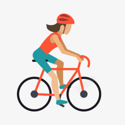 健康骑行骑行运动卡通插画矢量图高清图片