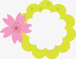 花型可爱樱花边框矢量图素材