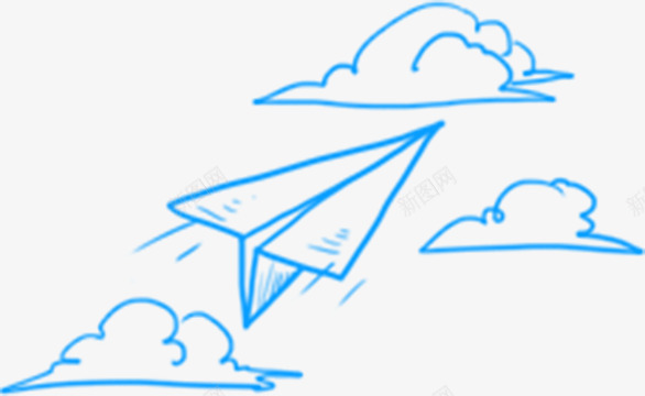 纸飞机白云手绘png免抠素材_新图网 https://ixintu.com PNG 手绘素材 白云 纸飞机 纸飞机图案