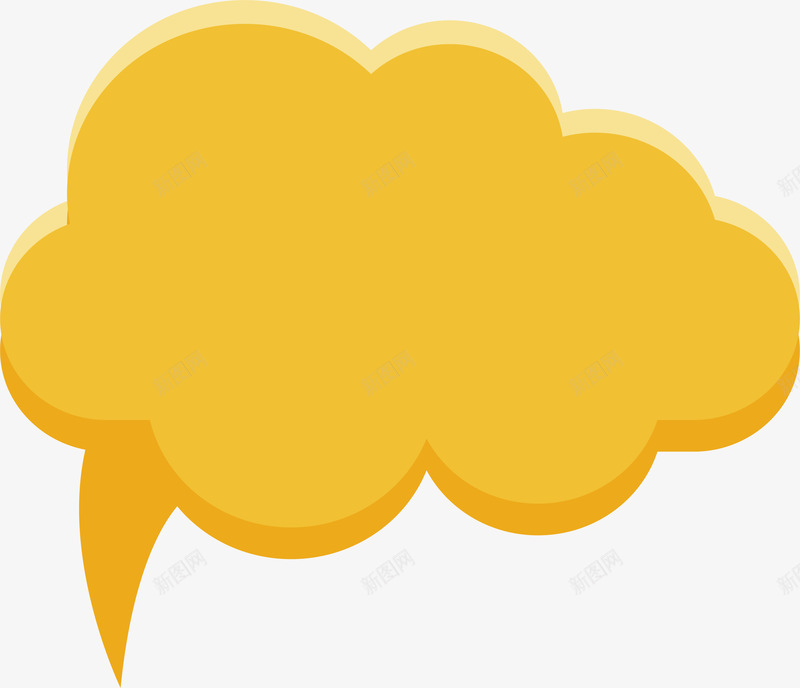 黄色云朵气泡png免抠素材_新图网 https://ixintu.com 云朵气泡 促销气泡 气泡 气泡标题框 矢量png 说话云朵 黄色广告牌 黄色气泡