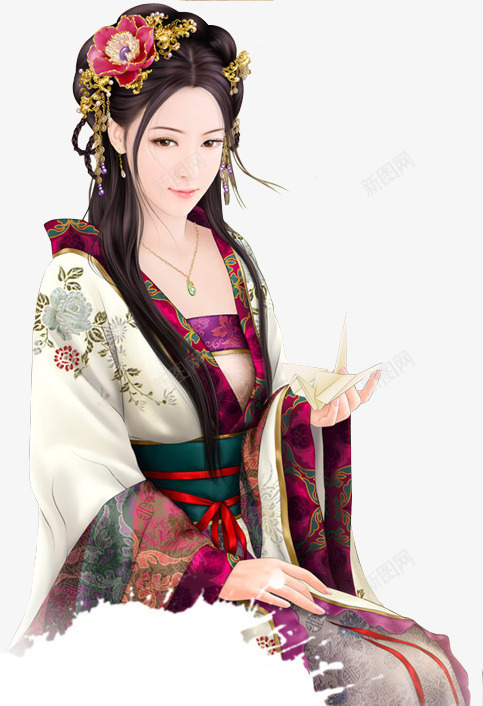 古典美女png免抠素材_新图网 https://ixintu.com 中国风 人像 古典 美人 美女